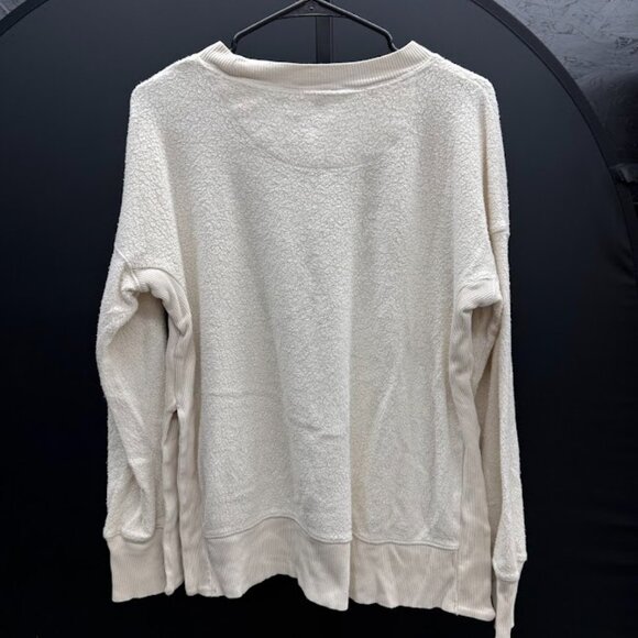 Aerie Beige Chilled Out Terry Cloth Crewneck Sweatshirt - Picture 4 of 5